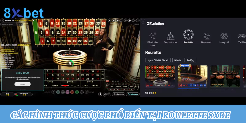 Các hình thức cược phổ biến tại Roulette 8xbet