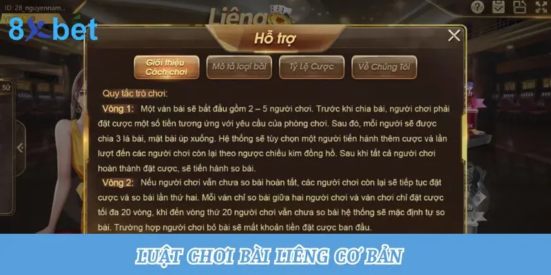 Luật chơi bài liêng cơ bản